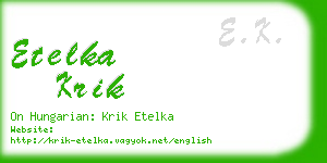 etelka krik business card